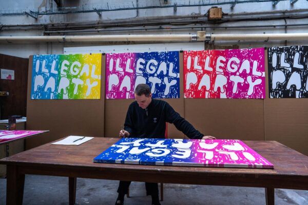 illegal-party-pink-blue-stefan-marx-lithograph-artist-signature